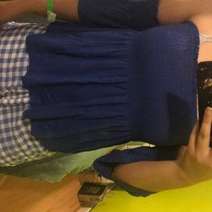 Ruffle off the shoulder and flowy top